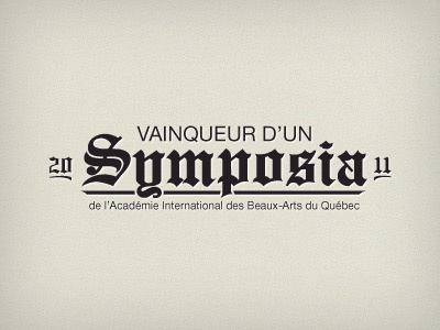 Symposia art badge design logo typography