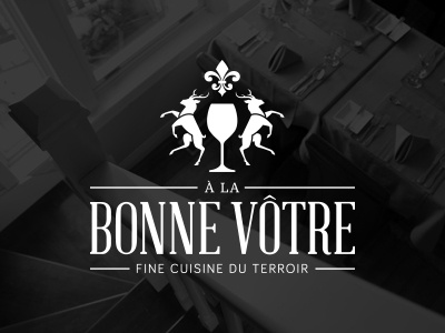 A la bonne vôtre branding identity logo luxurious restaurant restaurant serif type typography