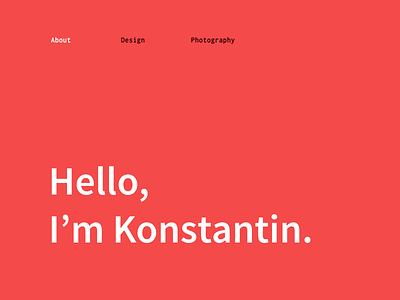 Site Redesign bold flat minimal portfolio red redesign refresh sans typography website