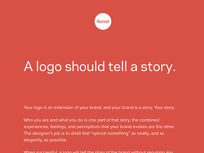 A logo should tell a story branding identity logo post writing