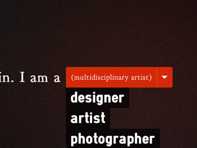 My Website dropdown homepage personal site