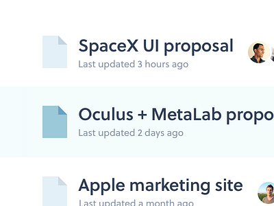My Projects app clean files listing minimal ui users webapp