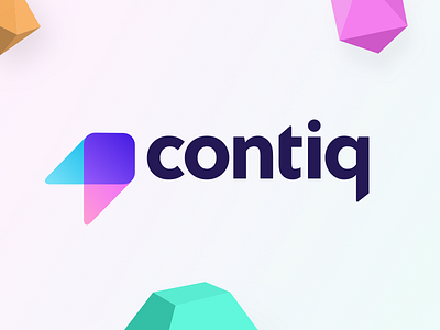 Contiq logo bright color geo geometric logo