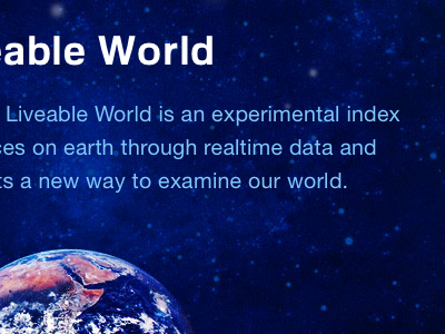 Liveable World independent project web app