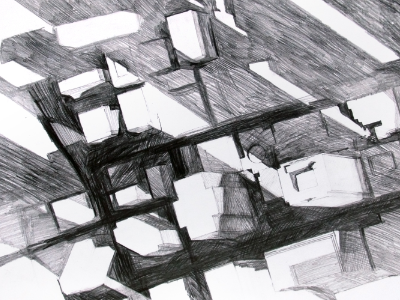 City illustration art city drawing graphite illustration pencil sketch