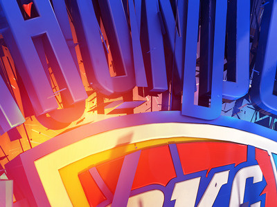 OKC 3d c4d effects light logo nba render type