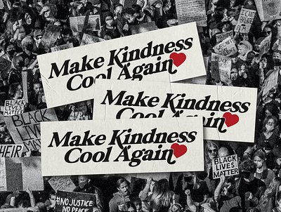 Make Kindness Cool Again Stickers blm stickers typogaphy vote