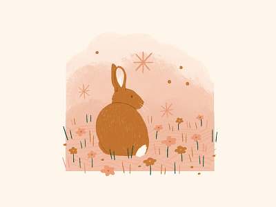Wild Rabbit Illustration animalart animalillustration digitalillustration illustration limitedpalette procreate rabbitart rabbitillustration