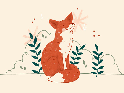 Foxy digitalart fox illustration limitedpalette