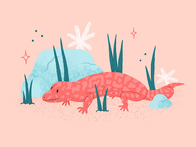 Gecko gecko illustration limitedpalette spottedgecko