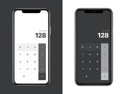 UI Challenge #4 - Calculator B&W calculator design ui