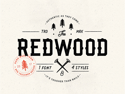 Redwood Font WIP brand design font texture typeface typography vintage