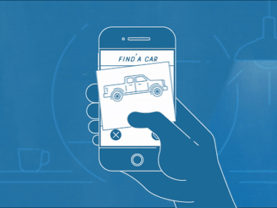 'Car Tinder' animation car gif illustration linework minimal mobile