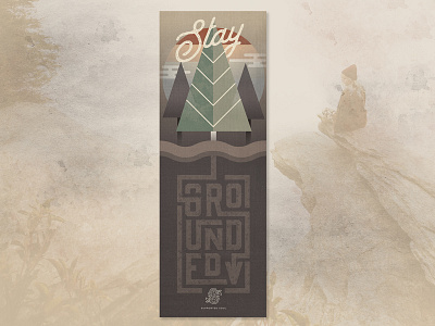 Supported Soul Stay Grounded Yoga Mat apparel branding custom type forest illustration namaste outdoors pinetree print yoga yoga mat