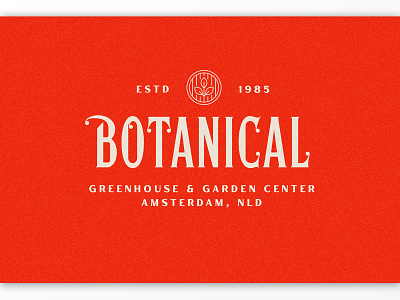 Botanical Logo branding lettering logo logotype packaging poster serif texture typography