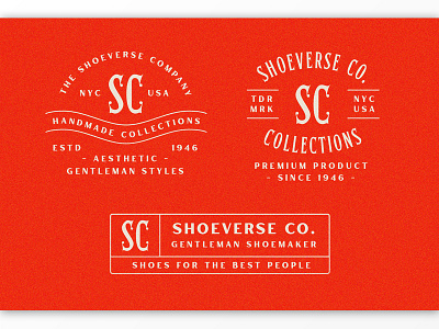 Shoeverse Co. branding label lettering logo logotype packaging poster serif texture typography