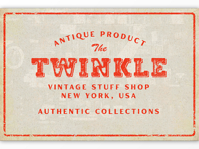 Twinkle Logo badge classic label logo logotype retro texture typography vintage