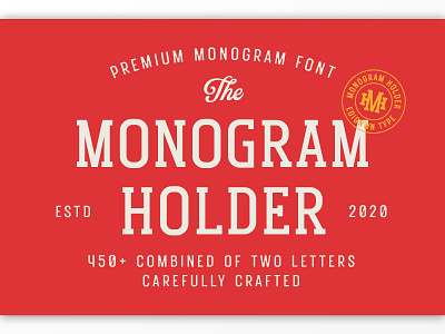 Monogram Holder Font badge branding crafted display label ligature logo logotype monogram packaging slabserif typography