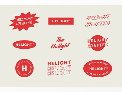 Helight Branding badge branding illustration label logo logotype packaging typography