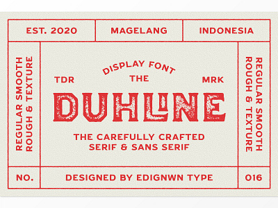 Duhline Display Font badge branding illustration label logo logotype packaging typography