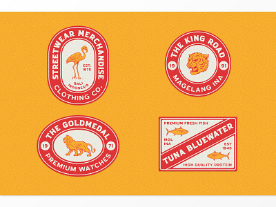 Decades Badge Pack badge branding illustration label logo logotype packaging typography