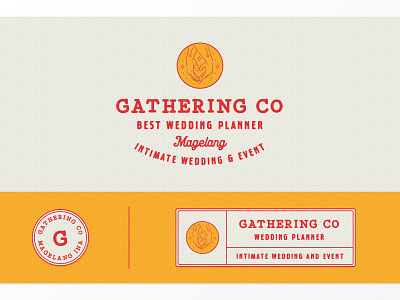 Gathering Co. badge branding illustration label logo logotype packaging retro typography vintage