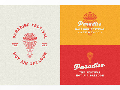 Paradise Festival Logo badge branding illustration label logo logotype packaging retro transportation typography vintage