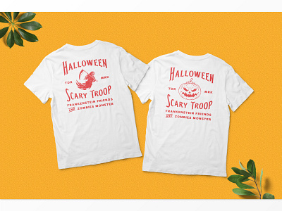 Halloween T-shirt badge branding font label logo logotype packaging retro typography vintage