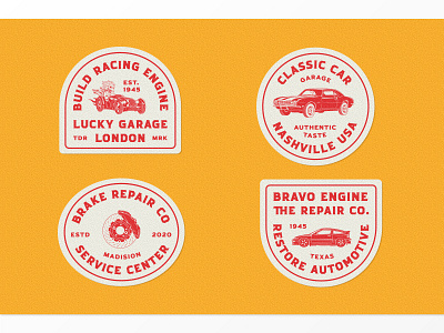 Car Garage Badges