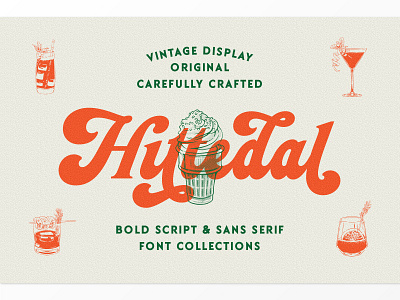 Hittedal Display Font badge branding font label logo logotype packaging retro typography vintage