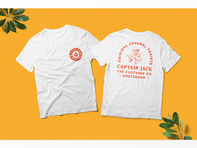 Captain Jack T-shirt apparel badge branding label logo logotype packaging tshirt typography