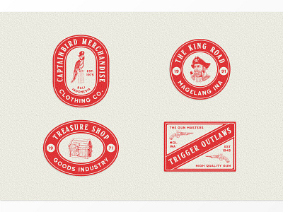 Pirate & Nautical Badges badge branding design illustration label logo logotype packaging typography