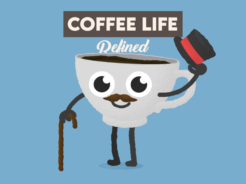 Coffee Refined ☕ after effects animation character coffee cute design face kawaii motiongraphics sabrizeta