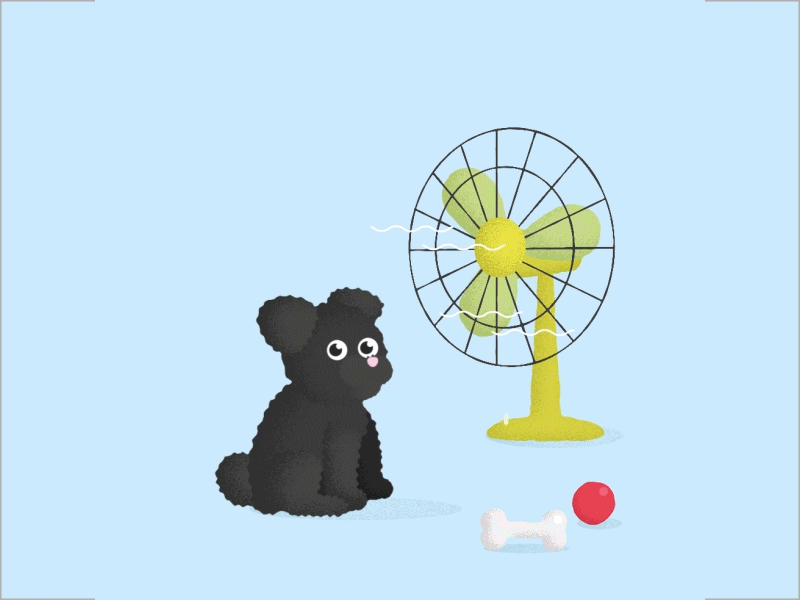 My dog in summer 🐩🌞🔥 animation caniche character cute design dog motion graphics perro pet sabrizeta summer