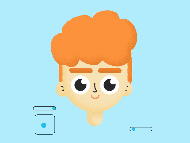 Simple face rigging 🙃 2d aftereffects animation boy character cute design face illustration kawaii motiongraphics rigging sabrizeta