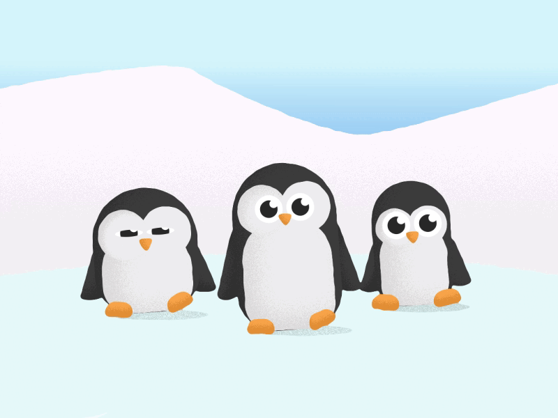 Día de la Concienciación por los Pingüinos 🐧 animation character cute design illustration kawaii motiongraphics penguins pinguinos sabrizeta