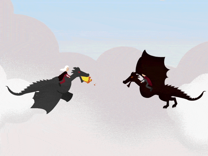 House of dragons 🐉 aemondtargaryen animation character cute dragons gameofthrones houseofthedragon illustration kawaii motiongraphics princessrhaenyratargaryen sabrizeta
