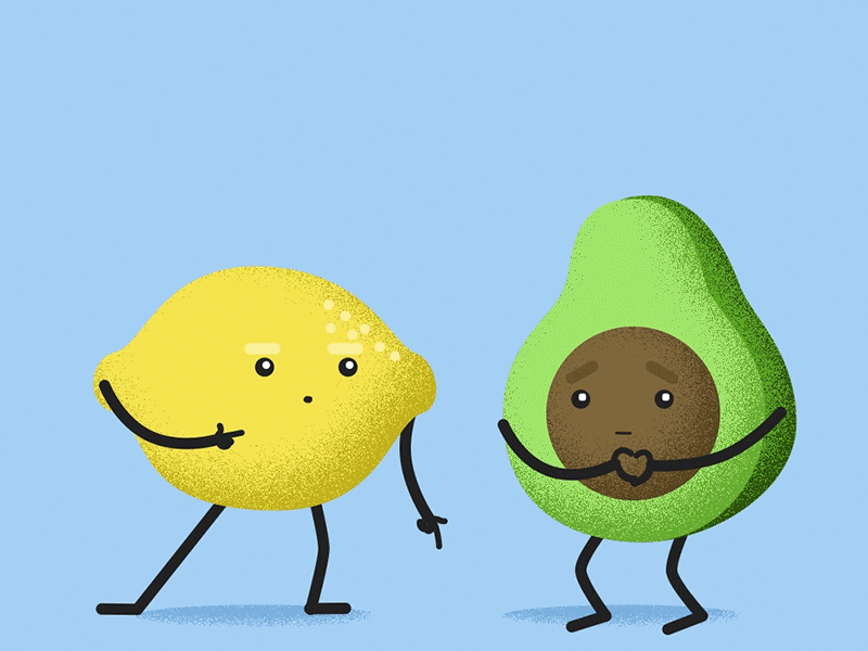 Avocado & Lemon Summer animation avocado character cute kawaii lemon limon motiongraphics palta personaje sabrizeta summer