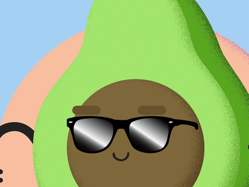 Avocado & Lemon Summer avocado character art cute face fruits hot kawaii lemon limon motiongraphics palta personaje sabrizeta summer verano