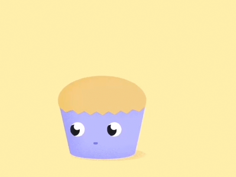 Cupcakes cake charachter cup cake cute eyes face food happy kawaii motion graphics pink purple sabrizeta sugar yellow