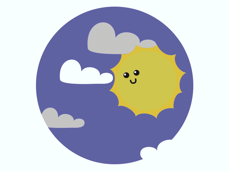 Day and night 🌞🌜 animation character cute day kawaii luna moon motiongraphics night sabrizeta sol sun