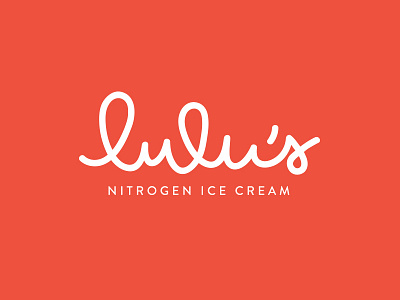 Lulu's Nitrogen Ice Cream - Logo branding florida ice cream identity logo miami nitrogen