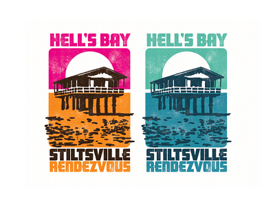 Hells Bay Stiltsville Shirts design florida hells bay miami ocean shirt