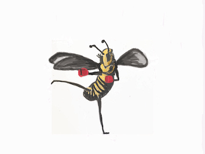 Killer Bees illustration logo photoshop
