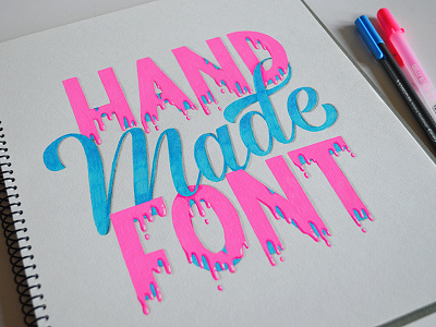 Hand Made Font handdrawn handlettering illustration lettering type typography