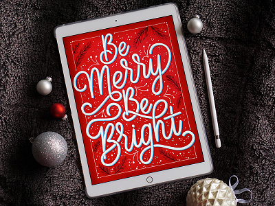 Holiday Card drawing hand lettering handmade holiday illustration ipad lettering type typography