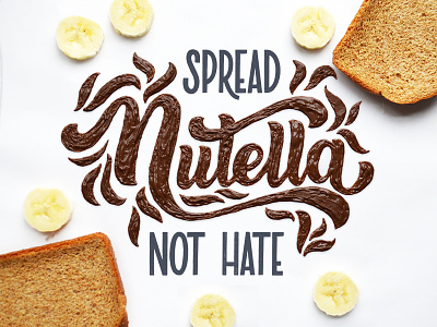Spread Nutella customtype design food food lettering handlettering illustration lettering type typography
