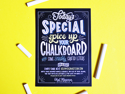 Chalk Postcard chalk chalk lettering chalkboard customtype design drawing hand lettering handdrawn handlettering handmade illustration ipad lettering postcard type typography