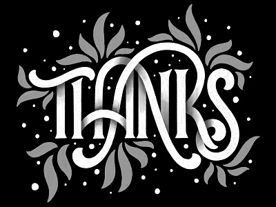 Thanks blackandwhite customtype design drawing hand lettering handdrawn handlettering handmade illustration ipad lettering type typography
