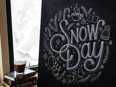 Snow Day chalk chalk lettering chalkboard customtype design drawing hand lettering handdrawn handlettering handmade illustration lettering type typography